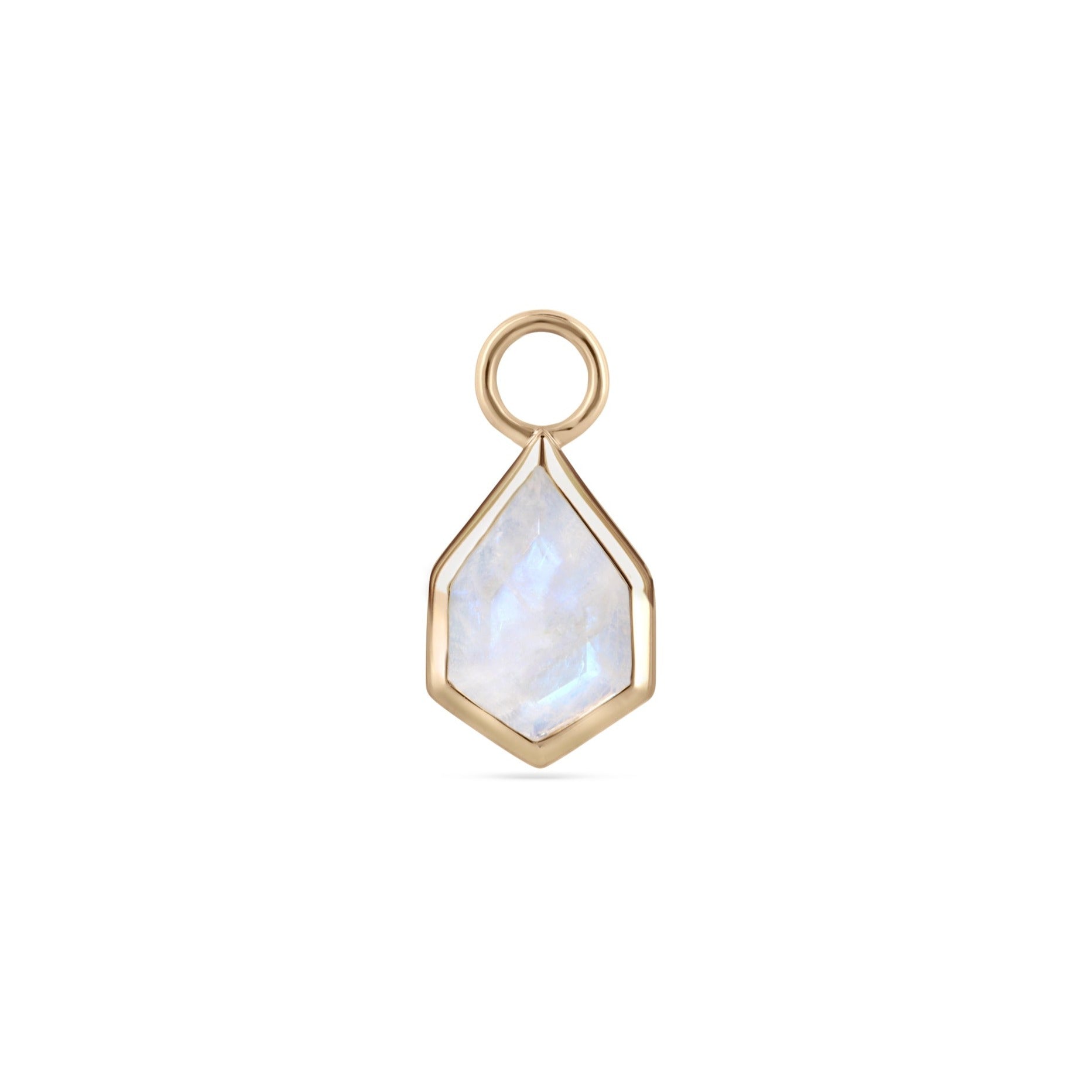 Moonstone Kite Earring Charm 9k Gold