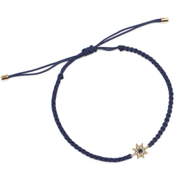 Mystic Topaz & Grey Diamond Star Friendship Bracelet 9k Gold