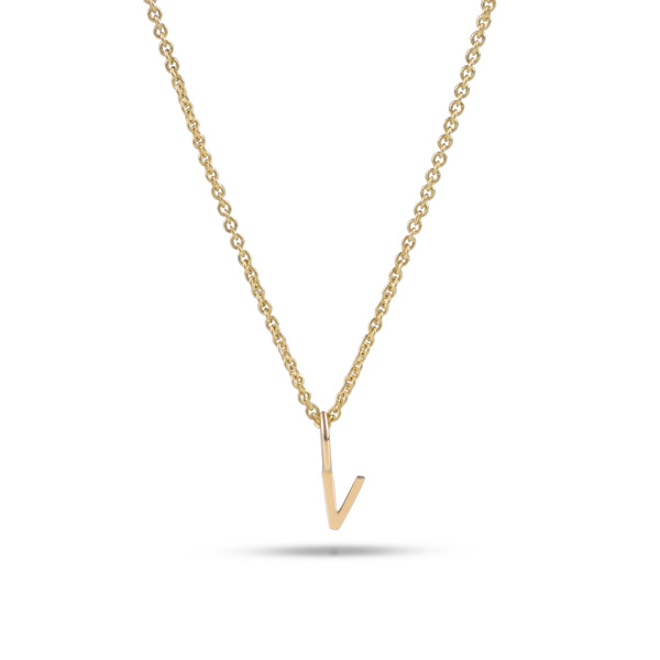 Mini Initial Necklace 9k Gold