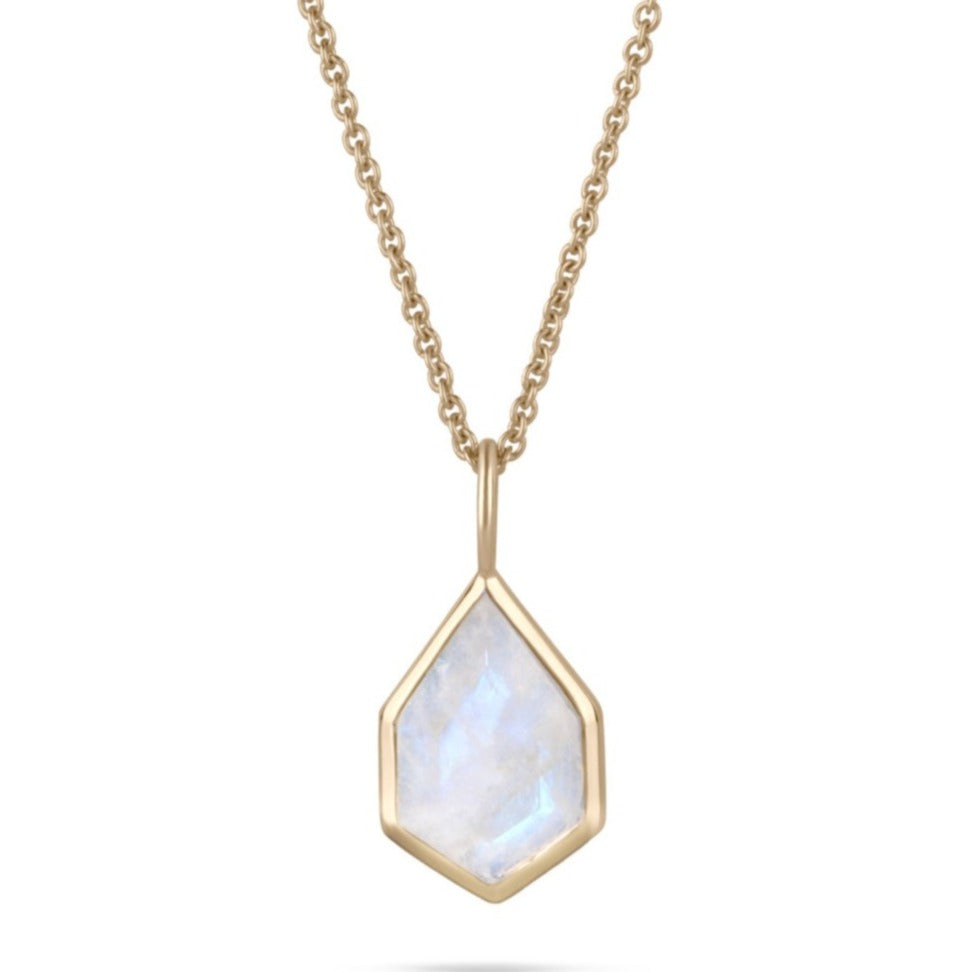 Moonstone Kite Pendant 9k Gold