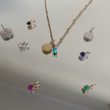 Mini Birthstone Necklace 9K Gold