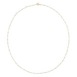 16" Turquoise Enamel Chain 9k Gold