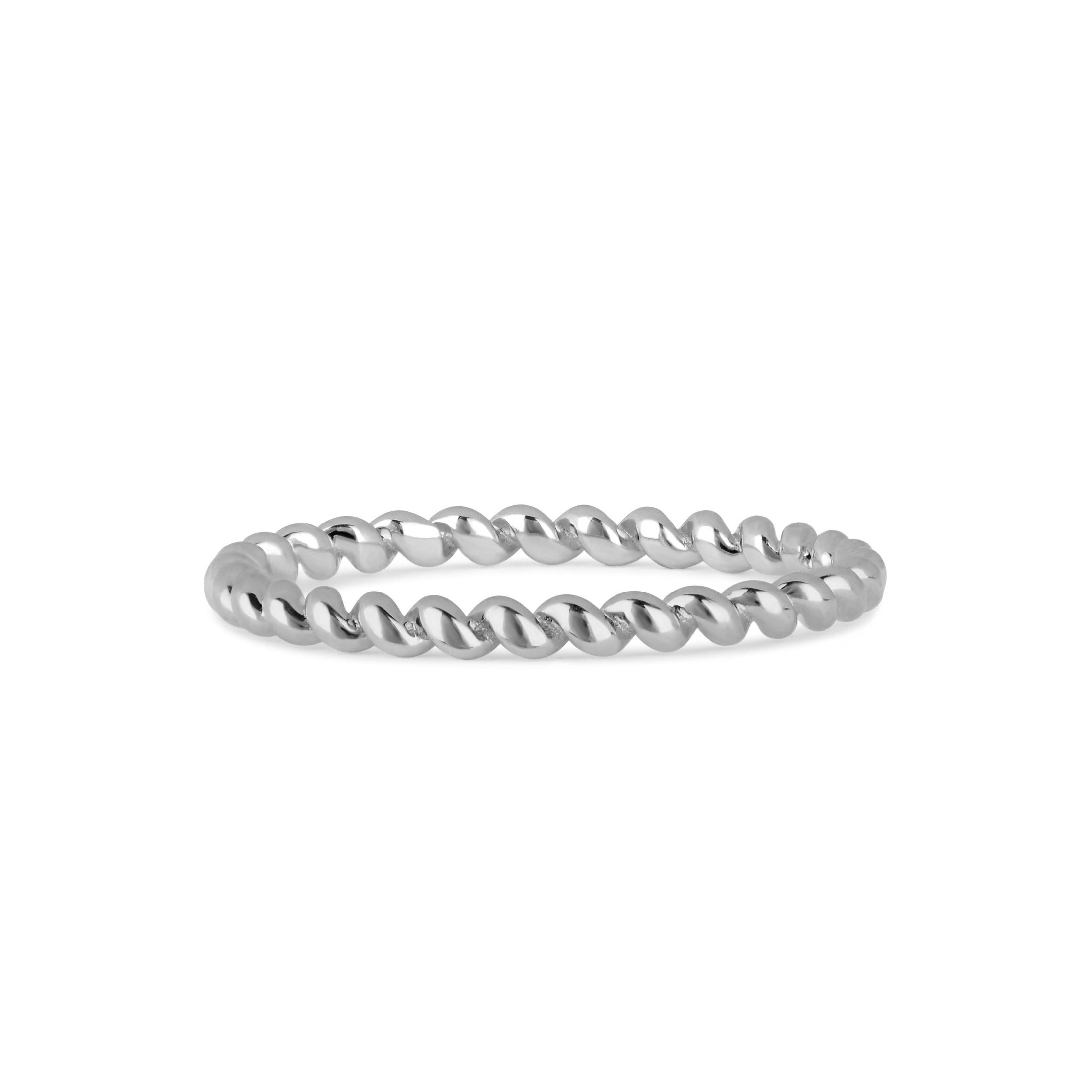 Twisted Ring Sterling Silver Size N Sample