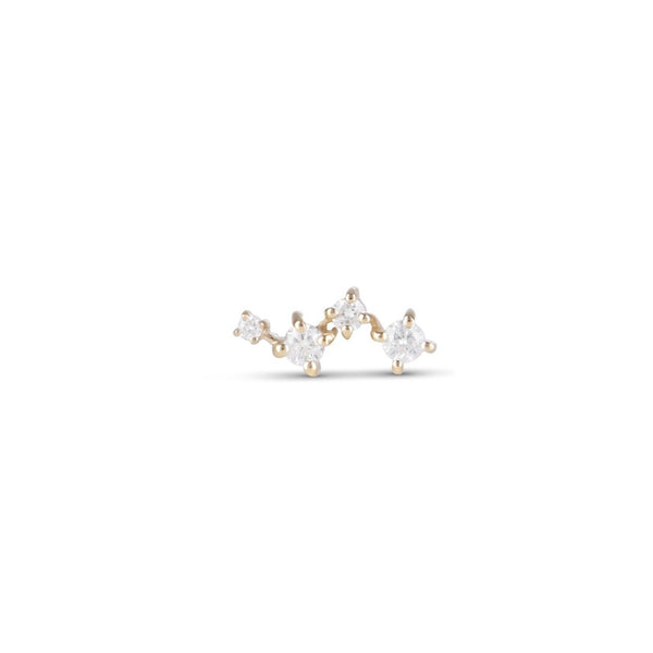 Diamond Constellation Flat Back Earring 9k Gold