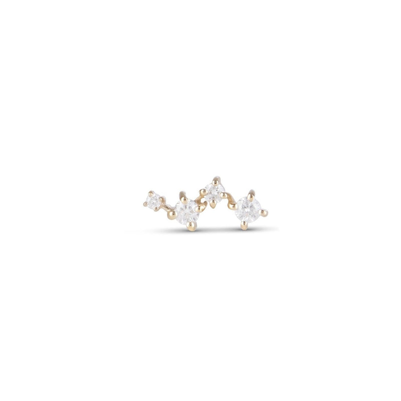 Diamond Constellation Flat Back Earring 9k Gold