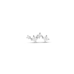Diamond Constellation Flat Back Earring 14k White Gold