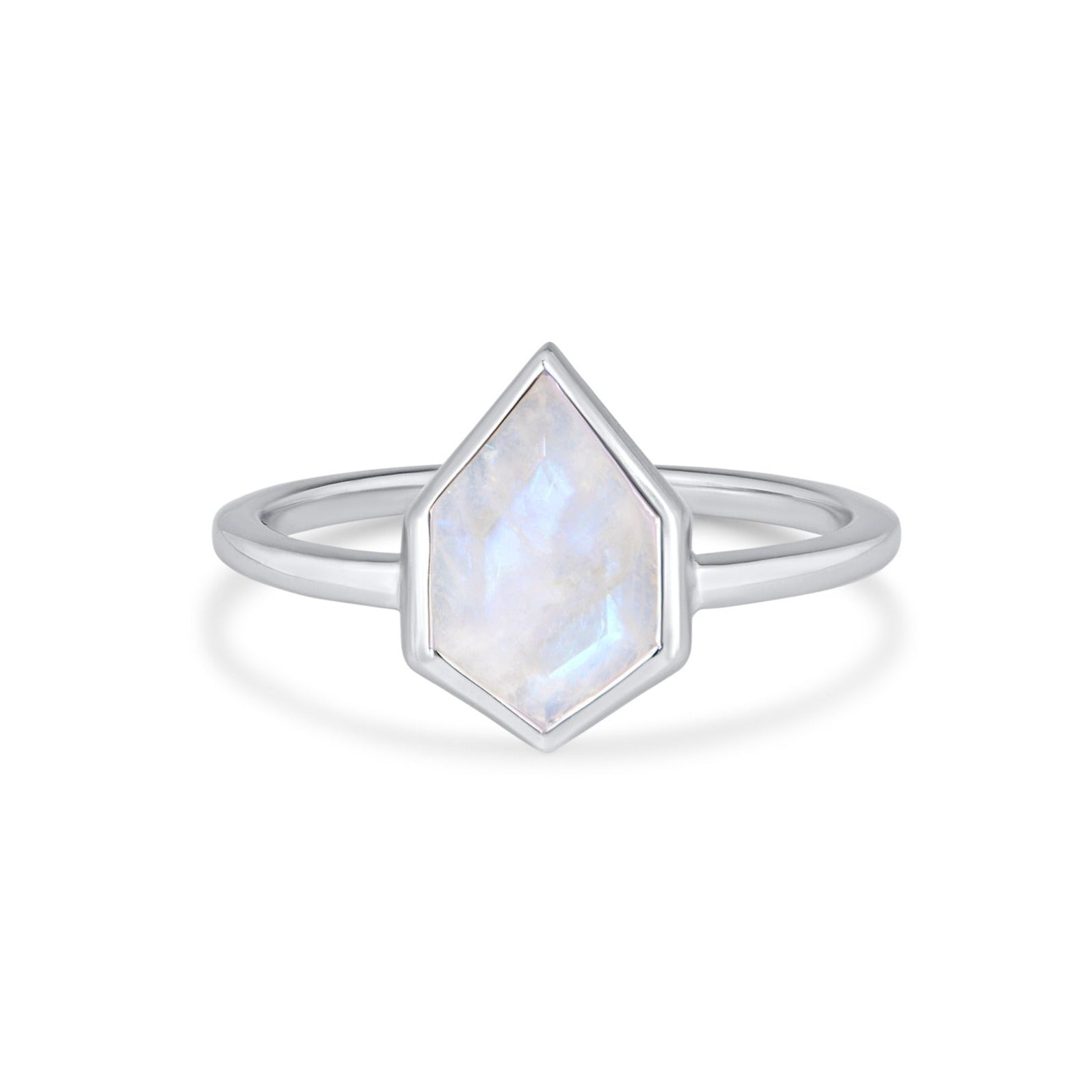 Moonstone Kite Ring Sterling Silver