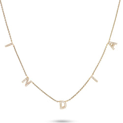 Personalised Diamond Initial Necklace 9k Gold