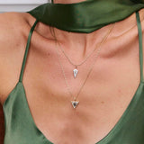 Diamond Rhombus Pendant 9k Gold