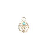 Throat Chakra Earring Charm 9k Gold