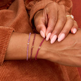 Birthstone Beaded Bracelet 9k Gold