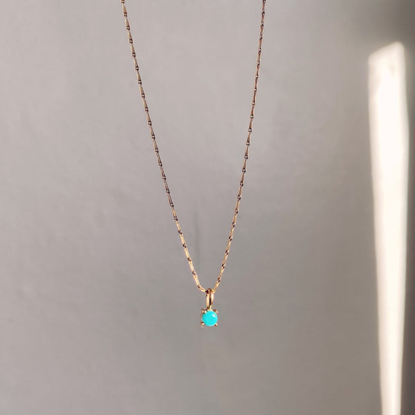 Mini Birthstone Necklace 9K Gold