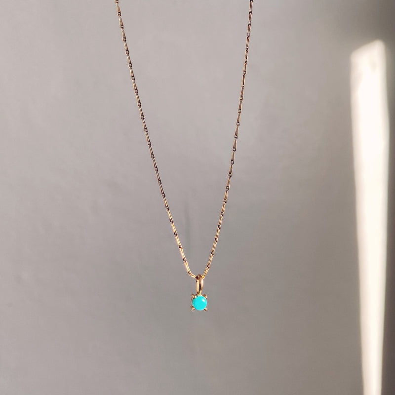 Mini Birthstone Necklace 9K Gold