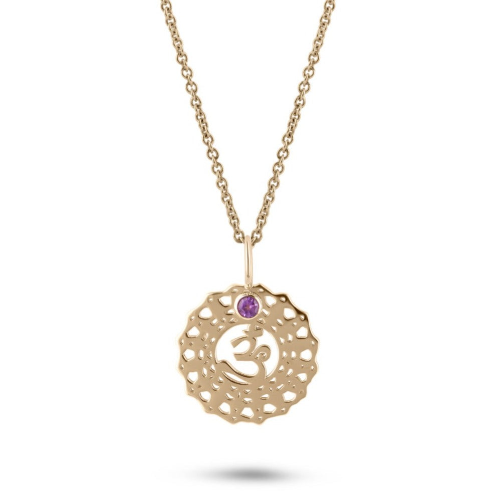 Crown Chakra Pendant 9k Gold