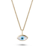 Eye Pendant 9k Gold on white background