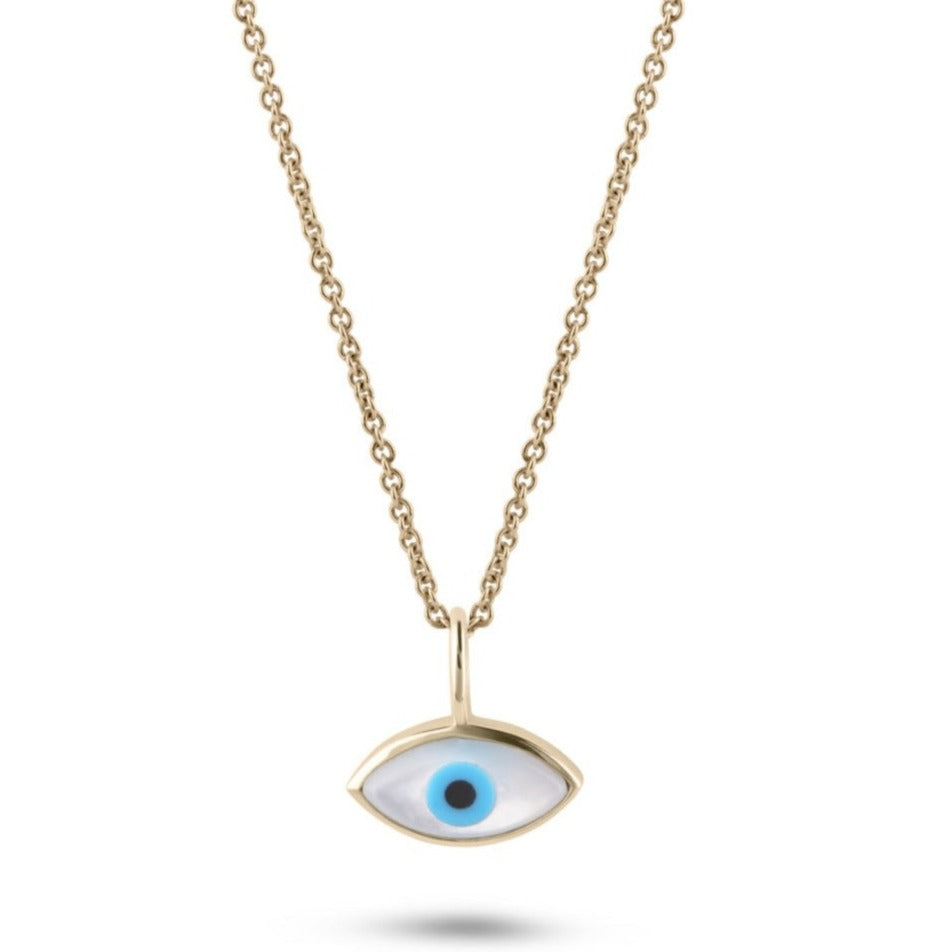 Eye Pendant 9k Gold on white background