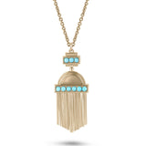 Limited Edition Aztec Turquoise Pendant 9k Gold