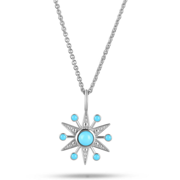 Limited Edition Turquoise Star Necklace Sterling Silver