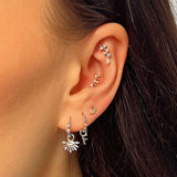 Diamond Fan Flat Back Earring 9k Gold