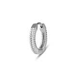 Leaf Huggie Hoop Earring Sterling Silver Sample
