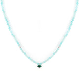 white background image of amazonite necklace