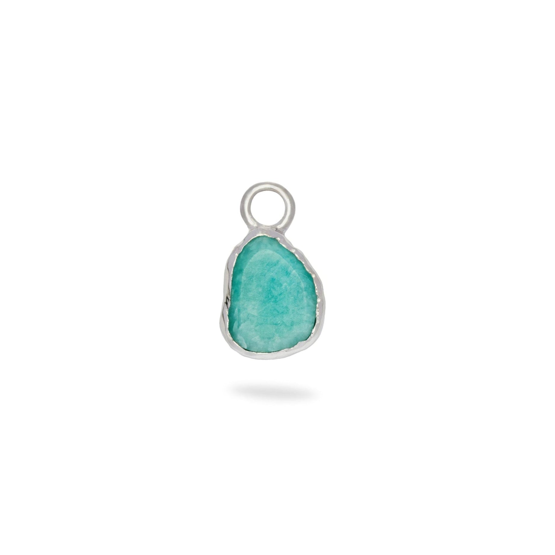 amazonite earring charm white background