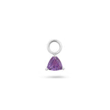 Amethyst Earring Charm sterling silver