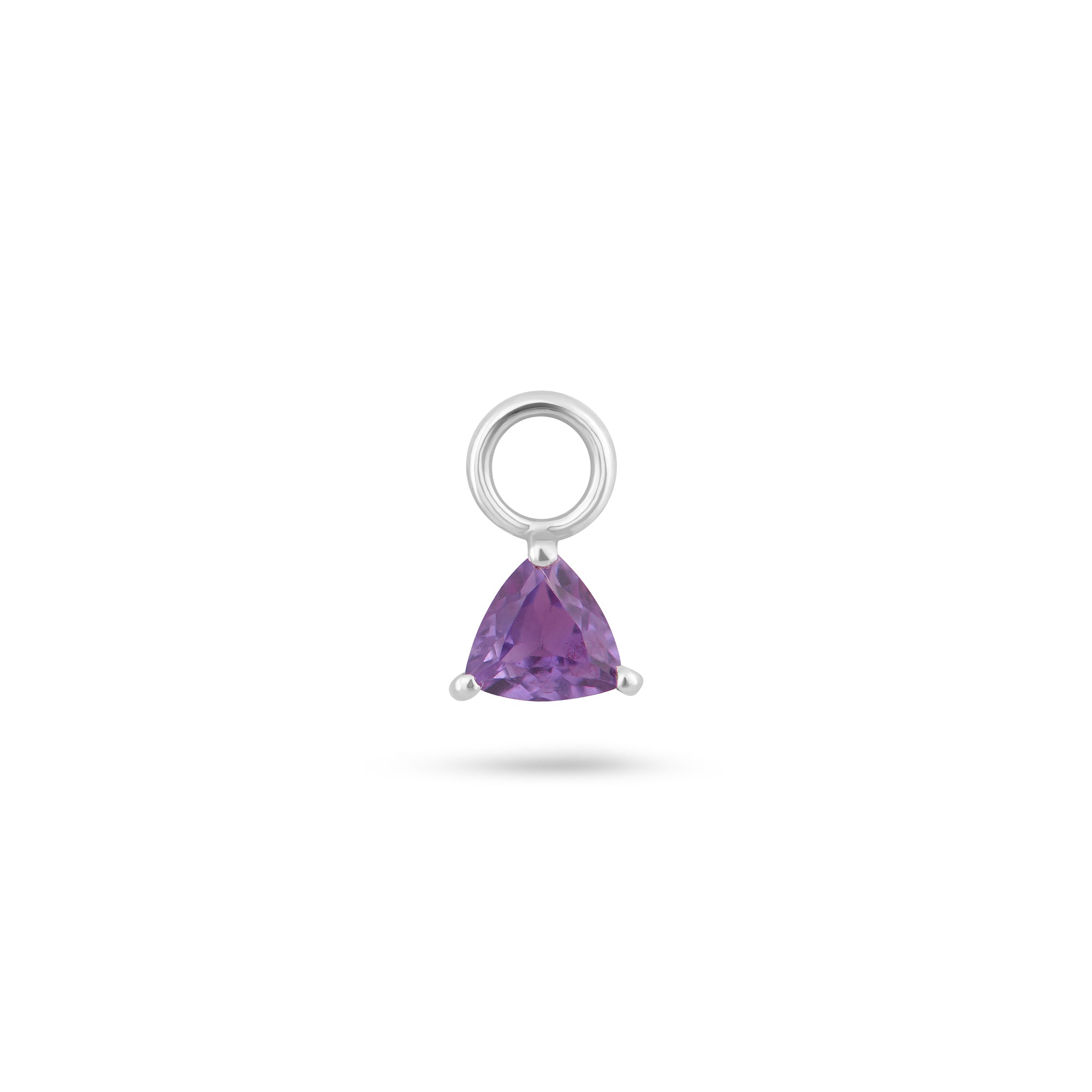 Amethyst Earring Charm sterling silver