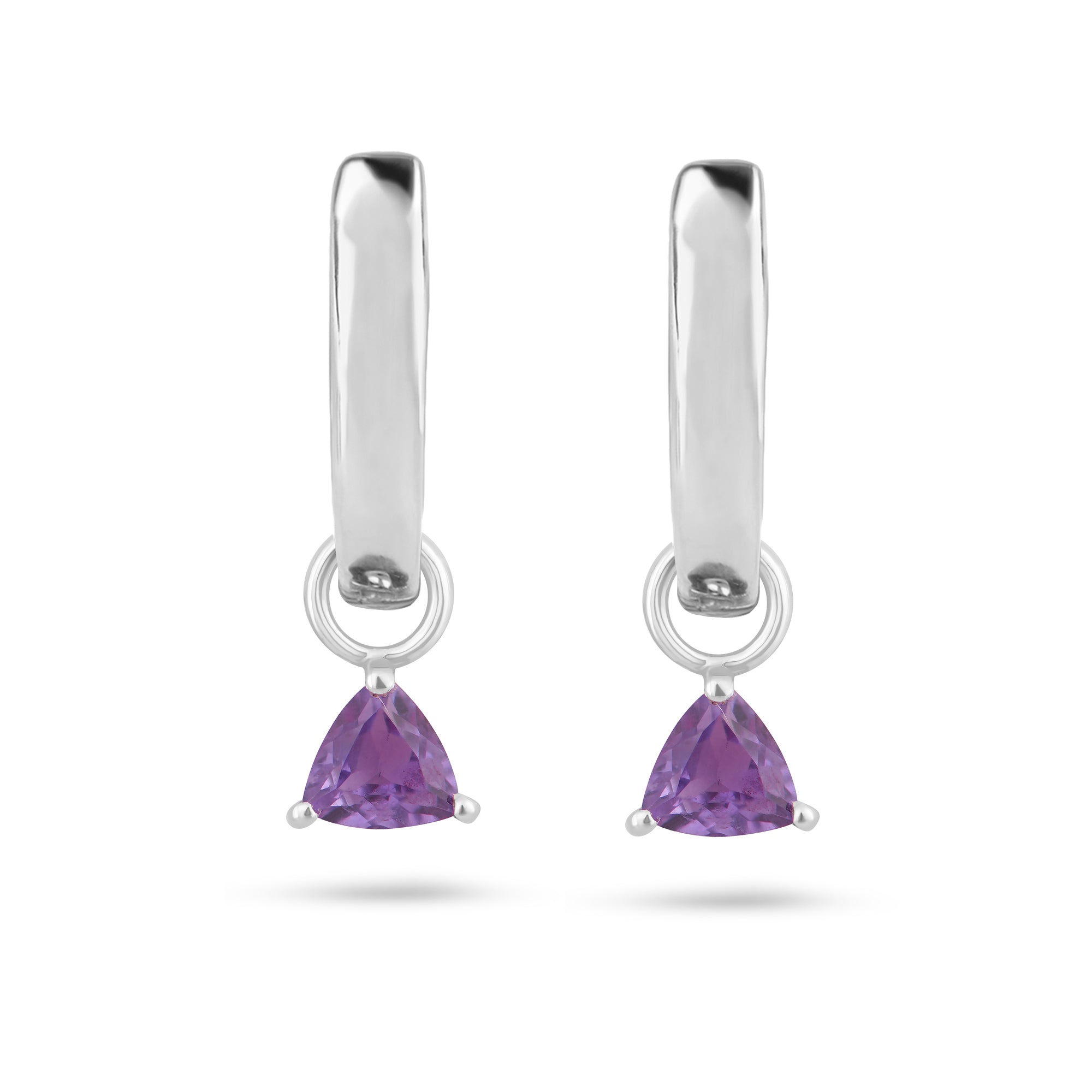 Amethyst Hoop Earrings