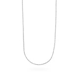 white gold chain necklace on a white background