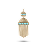 Turquoise pendant in gold
