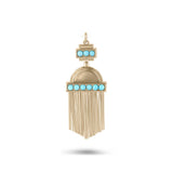 Turquoise pendant in gold