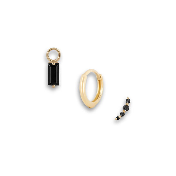 The Day to Night Earring Set Solid Gold