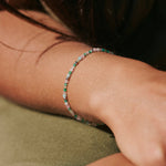 model wearing the Beaded Bracelet Sterling Silver