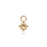 Beaded Flower Earring Charm 9k Gold