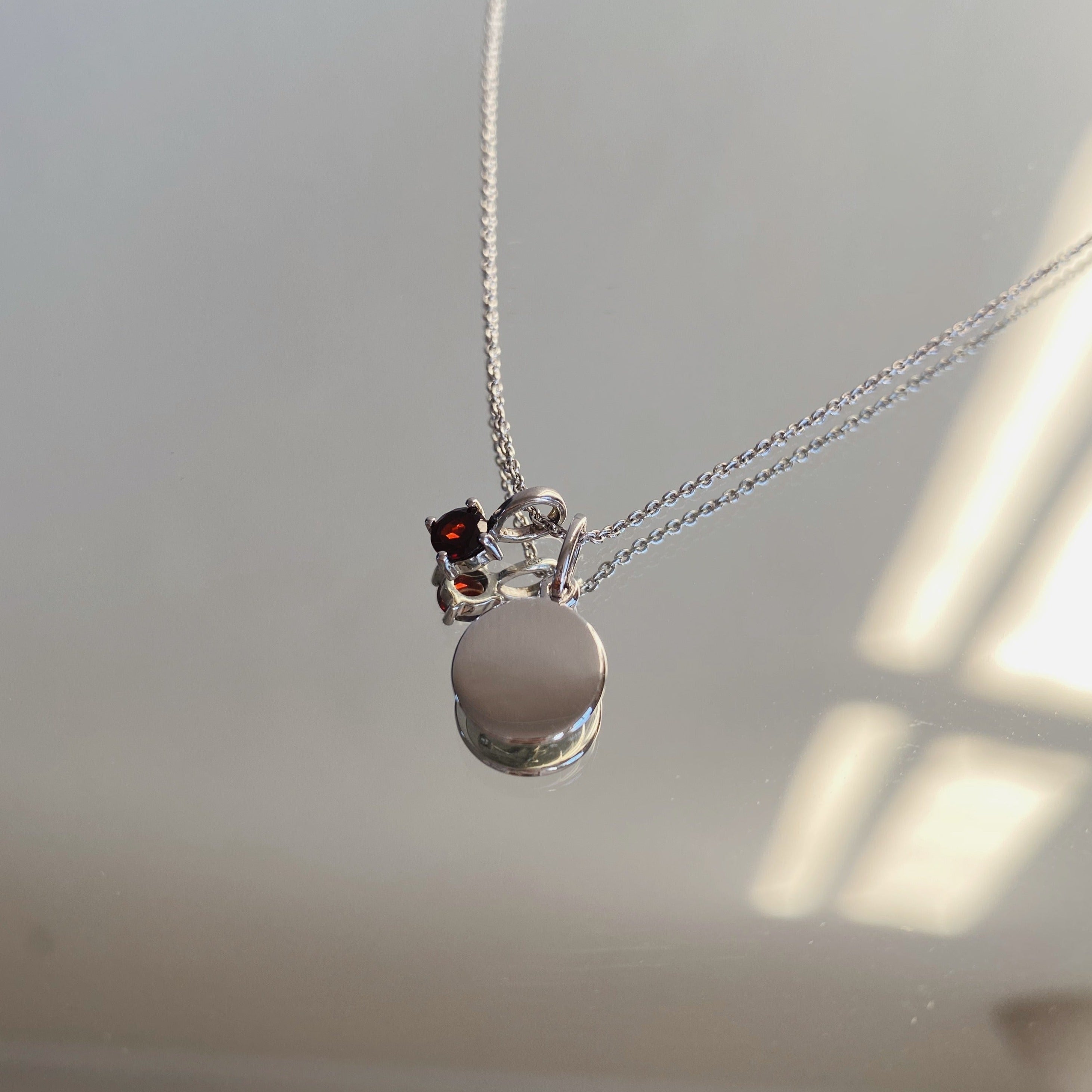 Mini Birthstone Pendant Sterling Silver