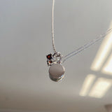 Mini Birthstone Necklace Sterling Silver