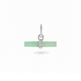 Chrysoprase T-Bar Pendant Sterling Silver