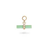 Chrysoprase T-Bar Earring Charm 9k Gold