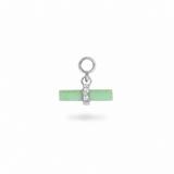 Chrysoprase T-Bar Earring Charm Sterling Silver