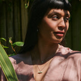 Chrysoprase T-Bar Necklace Sterling Silver