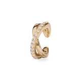 Topaz Crossover Ear Cuff 14k Gold Vermeil on white background