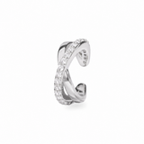 Topaz Crossover Ear Cuff Sterling Silver on white background