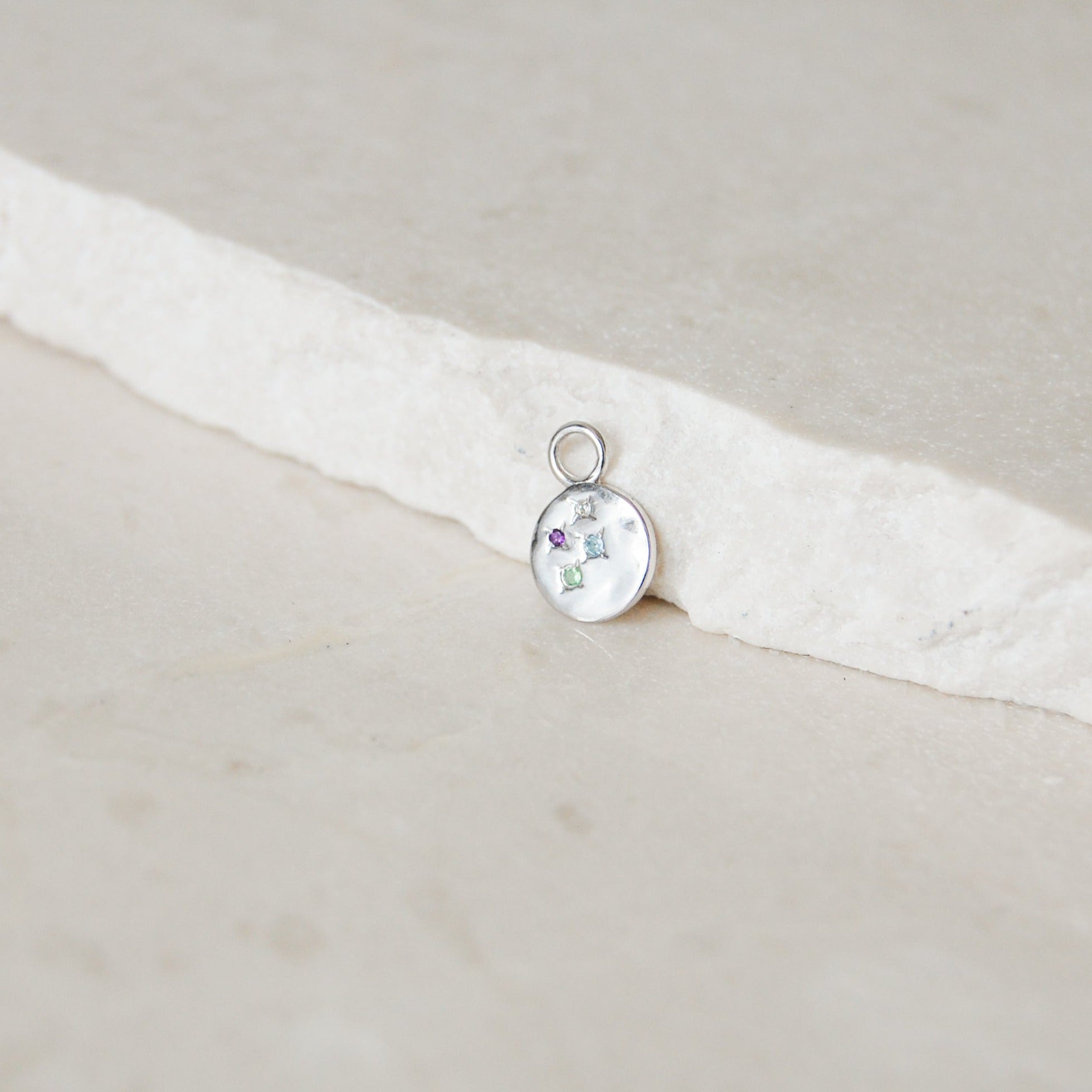 semi precious stone charm