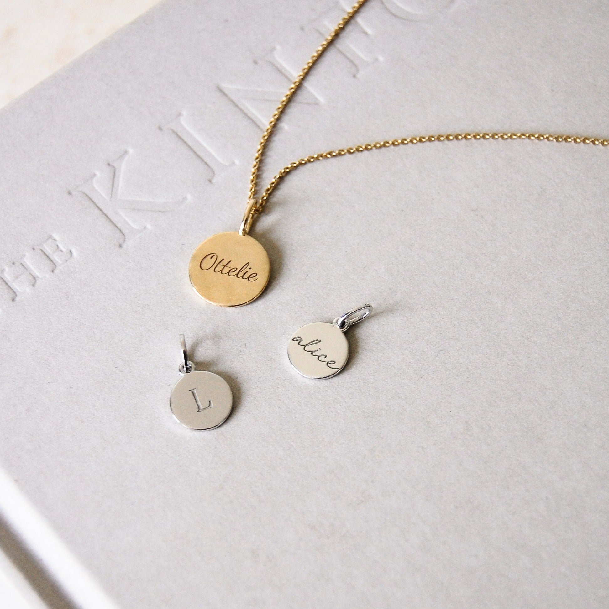 Organic Coin Necklace 9k Gold