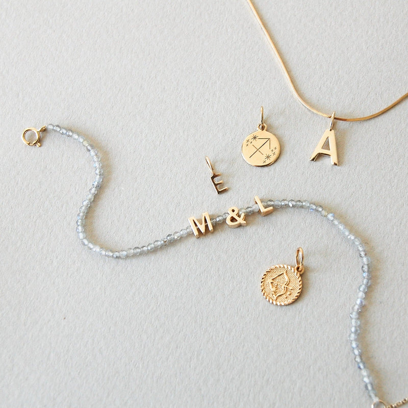 Initial Letter Necklace 9k Gold
