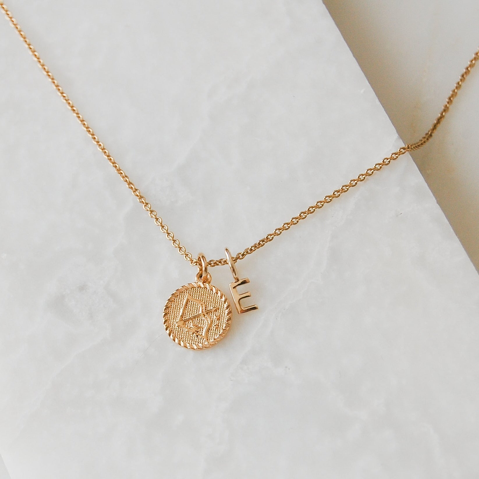 Mini Initial Pendant 9k Gold