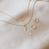 Diamond Lightning Bolt Pendant 9k Gold