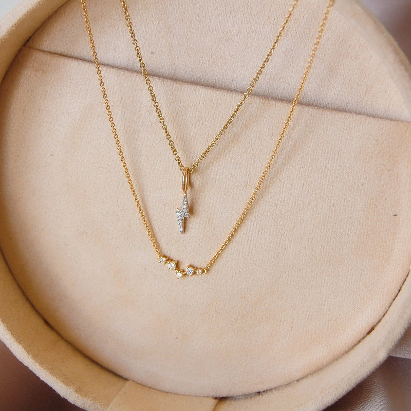 Diamond Constellation Necklace 9k Gold