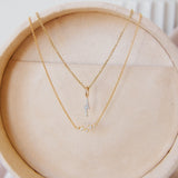 Diamond Lightning Bolt Pendant 9k Gold